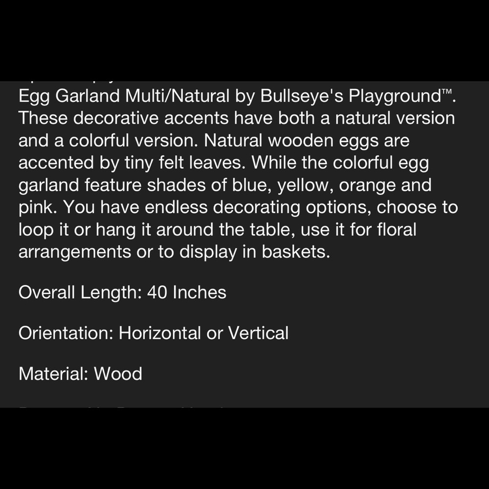 Target Wooden/ Natural Beaded Egg Garland - Picture 7 of 7